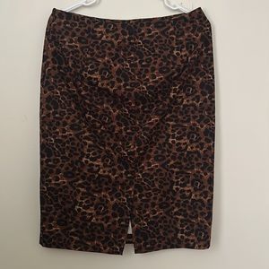 Vintage Brown leopard midi skirt